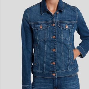 7 For All Mankind Slim Illusion Modern Trucker Denim Jacket NWT